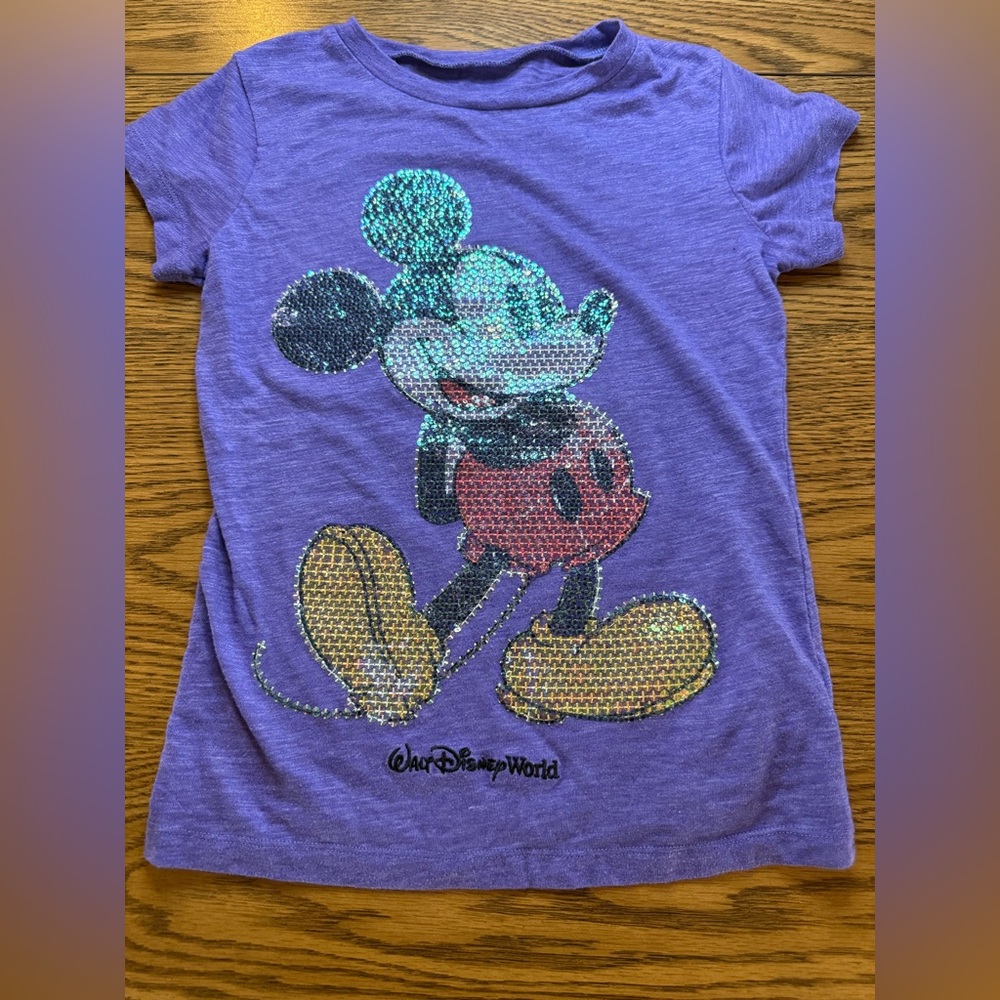 Disney Purple Mickey Mouse Kids Shirt